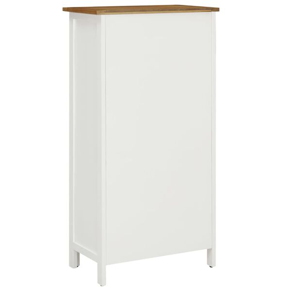 vidaXL Wine Cabinet 56x32x110 cm Solid Oak Wood