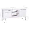 vidaXL TV Cabinet New York White Solid Pine Wood