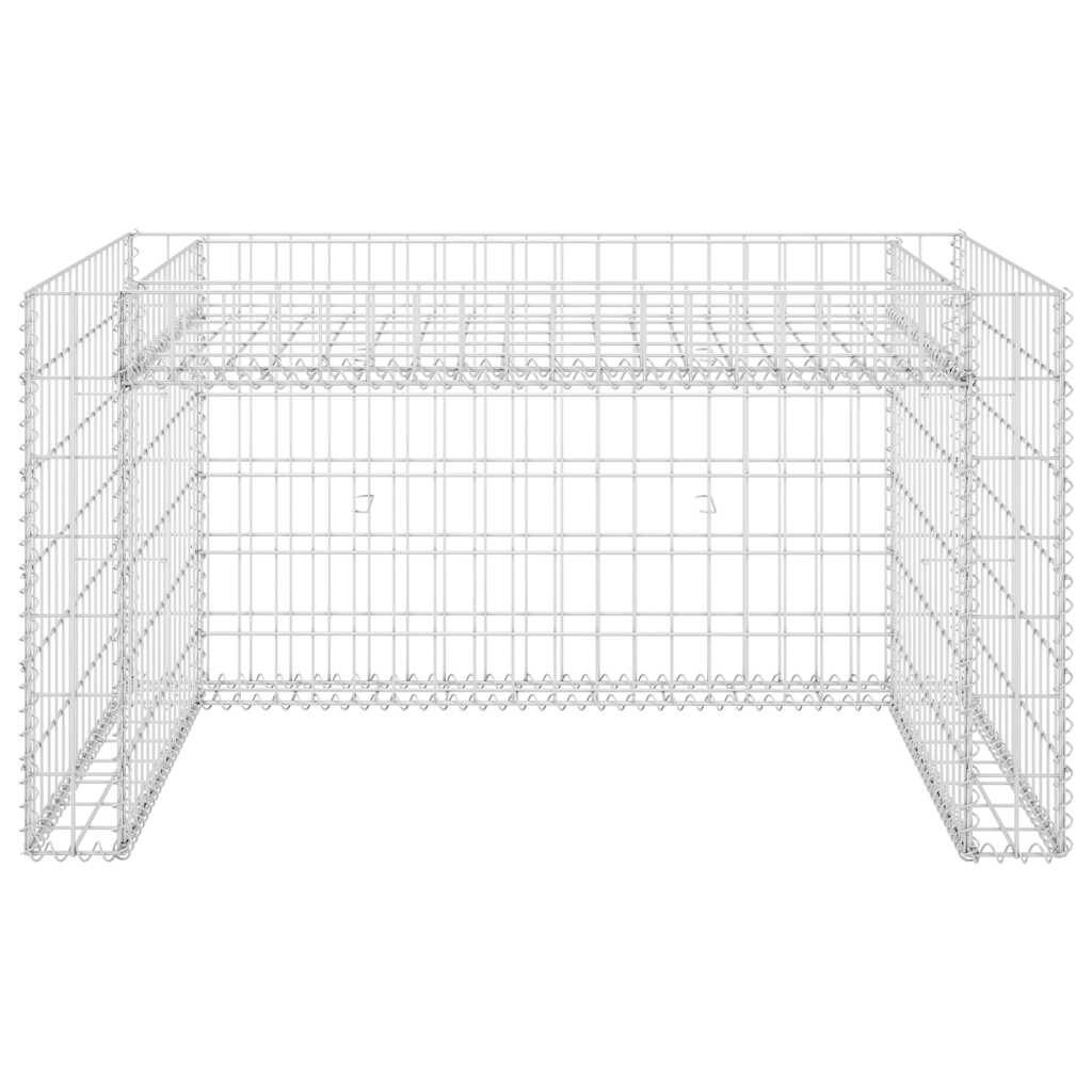 vidaXL Lawn Mower Garage with Raised Bed 110x80x60 cm Steel Wire