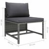 vidaXL 12 Piece Garden Lounge Set with Cushions Poly Rattan Grey