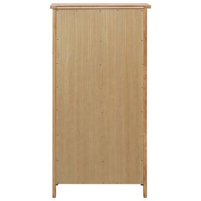 vidaXL Shoe Cabinet 76x37x105 cm Solid Oak Wood