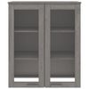 vidaXL Top for Highboard HAMAR Light Grey 85x35x100cm Solid Wood Pine