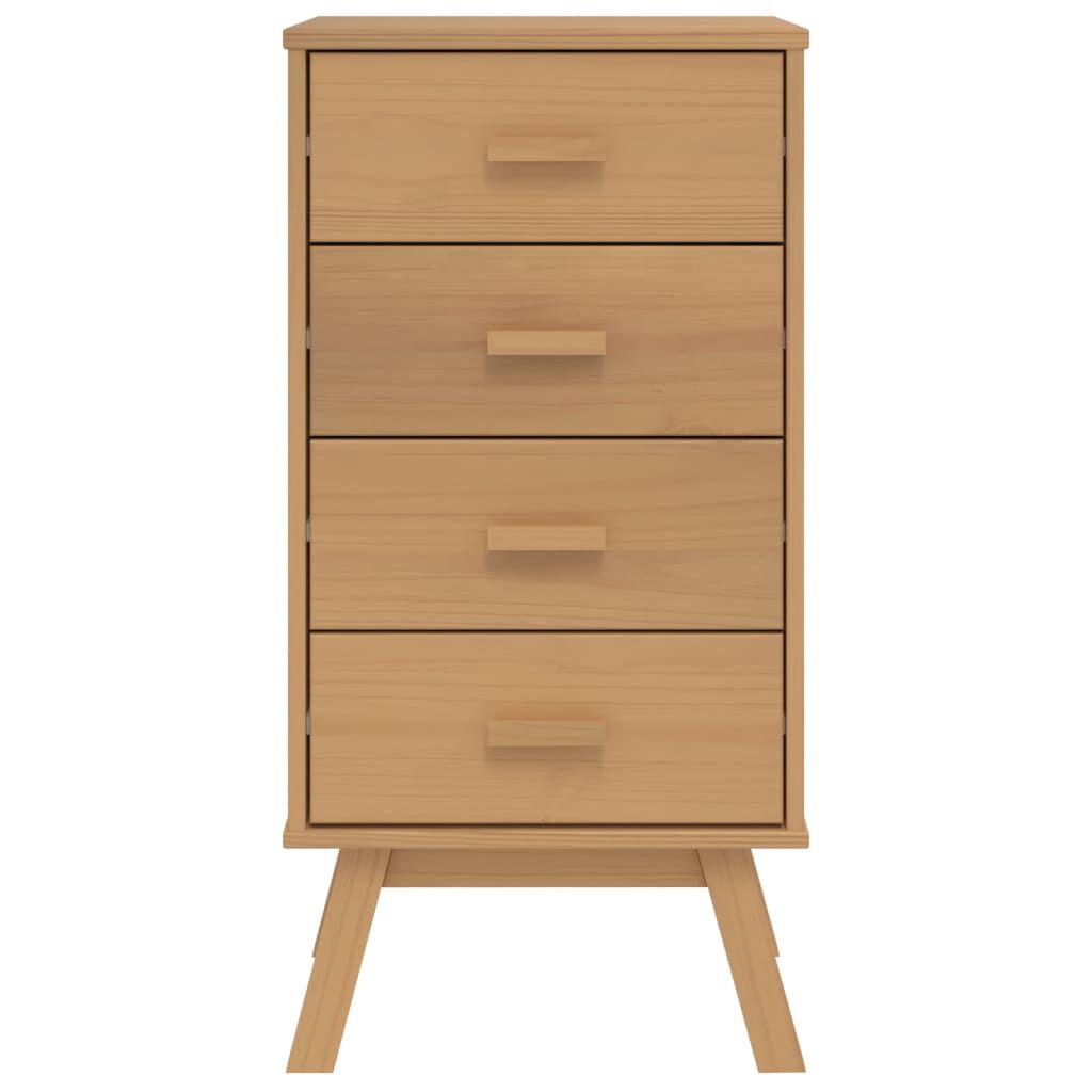 vidaXL Bedside Cabinet OLDEN Brown Solid Wood Pine
