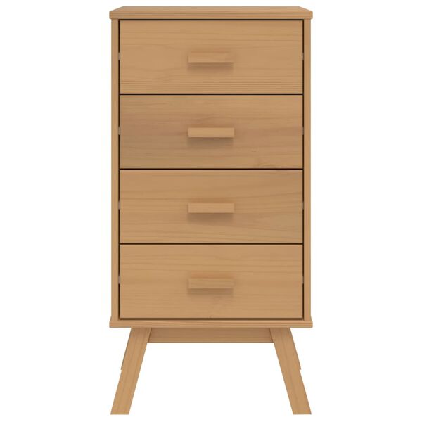 vidaXL Bedside Cabinet OLDEN Brown Solid Wood Pine