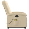 vidaXL Electric Stand up Massage Recliner Chair Cream Fabric