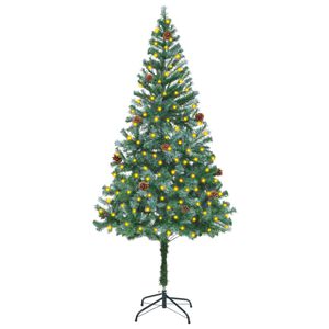 vidaXL Artificial Pre-lit Christmas Tree with Pinecones 180 cm