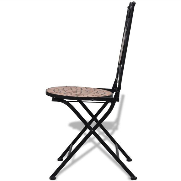 vidaXL 3 Piece Bistro Set Ceramic Tile Terracotta
