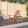 vidaXL Garden Adirondack Chair with Table HDPE Brown