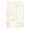 vidaXL Garden Shed White 102x52x174,5 cm Solid Wood Fir