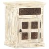 vidaXL Bedside Cabinet White 40x30x50 cm Solid Mango Wood