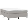 vidaXL Box Spring Bed with Mattress Light Grey 137x190 cm Full Fabric