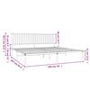 vidaXL Metal Bed Frame without Mattress with Headboard White 193x203cm