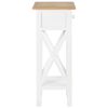 vidaXL Side Table White 27x27x65.5 cm Wood