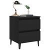 vidaXL Bed Cabinets 2 pcs Black 40x35x50 cm Engineered Wood