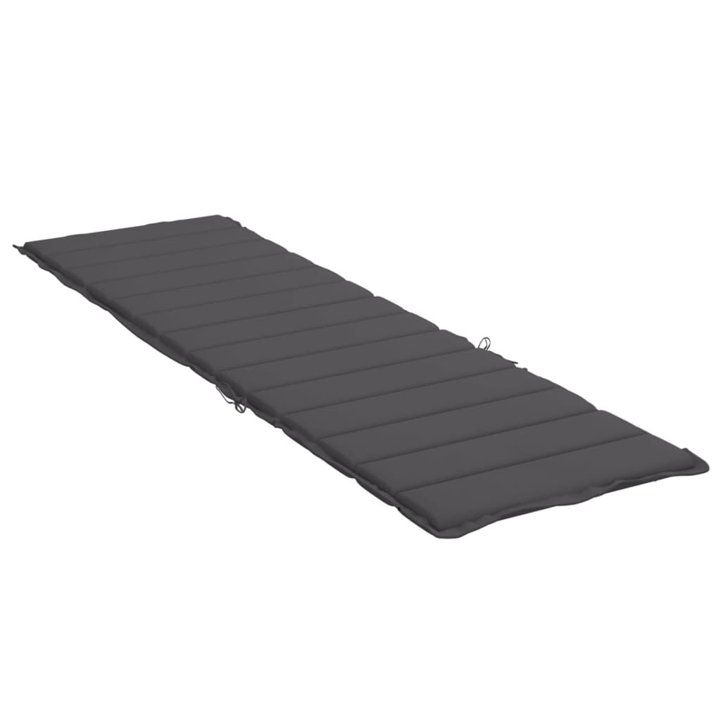 vidaXL Sun Lounger Cushion Anthracite 200x60x3cm Oxford Fabric