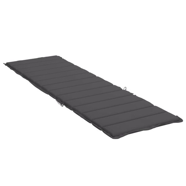 vidaXL Sun Lounger Cushion Anthracite 200x60x3cm Oxford Fabric