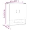 vidaXL Wall Cabinet Concrete Grey 60x31x70 cm Engineered Wood