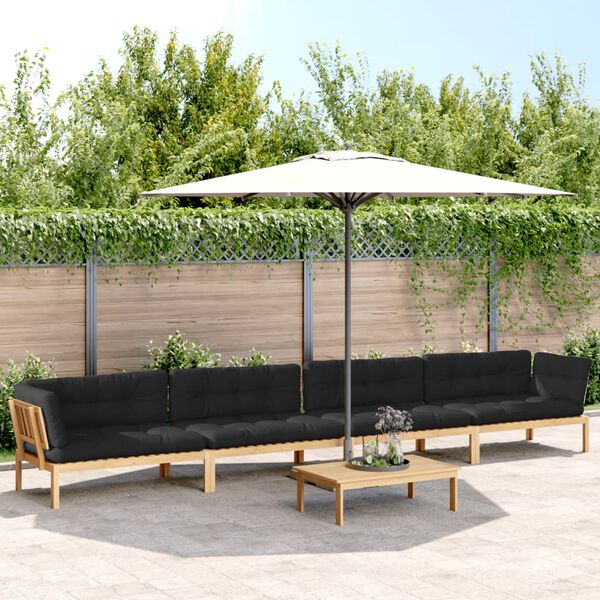 vidaXL 5 Piece Garden Pallet Sofa Set with Cushions Solid Wood Acacia