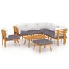 vidaXL 8 Piece Garden Lounge Set with Cushions Solid Wood Acacia