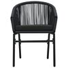 vidaXL 3 Piece Garden Dining Set Black