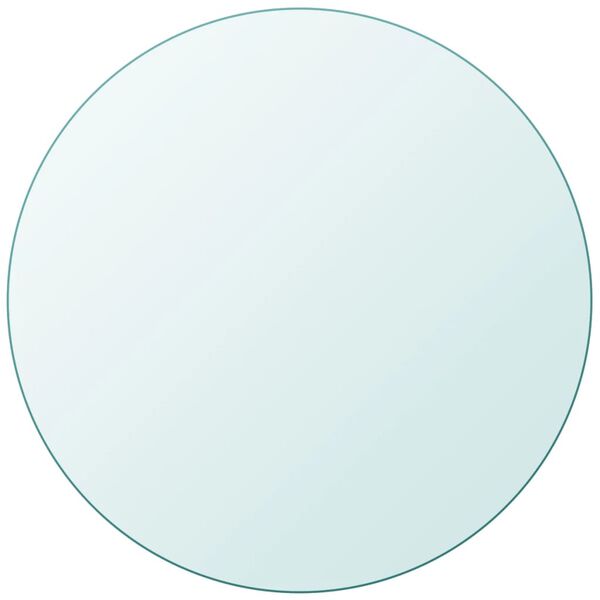 vidaXL Table Top Tempered Glass Round 700 mm