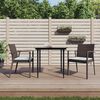 vidaXL Garden Chairs with Cushions 2 pcs Brown 56.5x57x83 cm Poly Rattan
