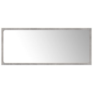 vidaXL Bathroom Mirror Concrete Grey 90x1.5x37 cm Engineered Wood