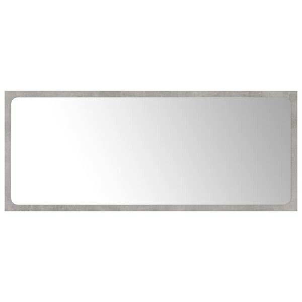 vidaXL Bathroom Mirror Concrete Grey 90x1.5x37 cm Engineered Wood