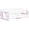 vidaXL 2-Seater Sofa Bed Black Velvet