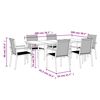 vidaXL 7 Piece Garden Dining Set Black Textilene and Steel