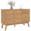 vidaXL Drawer Cabinet OLDEN Brown Solid Wood Pine