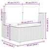 vidaXL 4 Piece Garden Sofa Set with Cushions Grey Poly Rattan