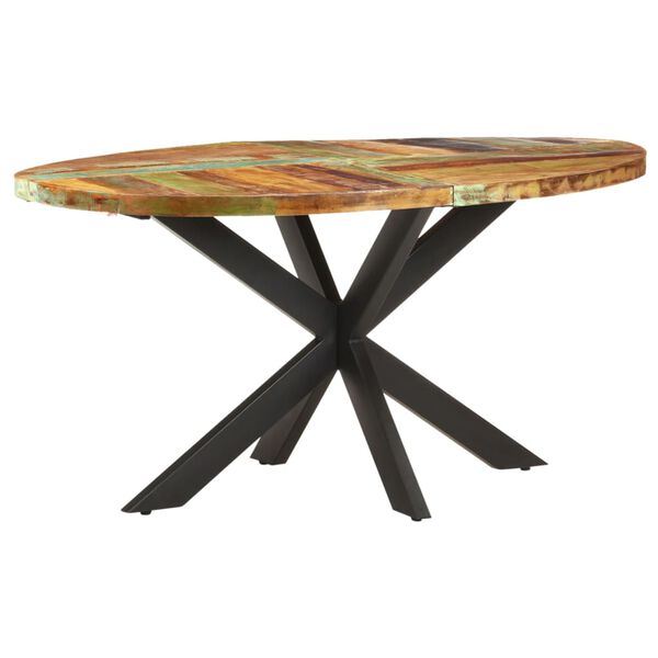 vidaXL Dining Table 160x90x75 cm Solid Reclaimed Wood