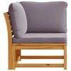 vidaXL Garden Sofa Corner with Cushions 73x73x65 cm Solid Wood Acacia