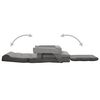 vidaXL Folding Floor Chair with Bed Function Light Grey Fabric
