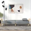 vidaXL Sofa Bed with Armrests Light Grey Fabric