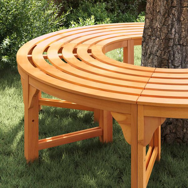 vidaXL Tree Bench 2 pcs Natural 160 x 80 x 45cm Solid Eucalyptus Wood