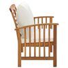vidaXL Garden Bench with Cushions 119 cm Solid Acacia Wood