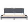 vidaXL Bed Frame with LED without Mattress Dark Grey 193x203 cm Velvet