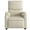 vidaXL Electric Massage Recliner Chair Cream Faux Leather
