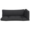 vidaXL Pallet Cushions 3 pcs Black Fabric