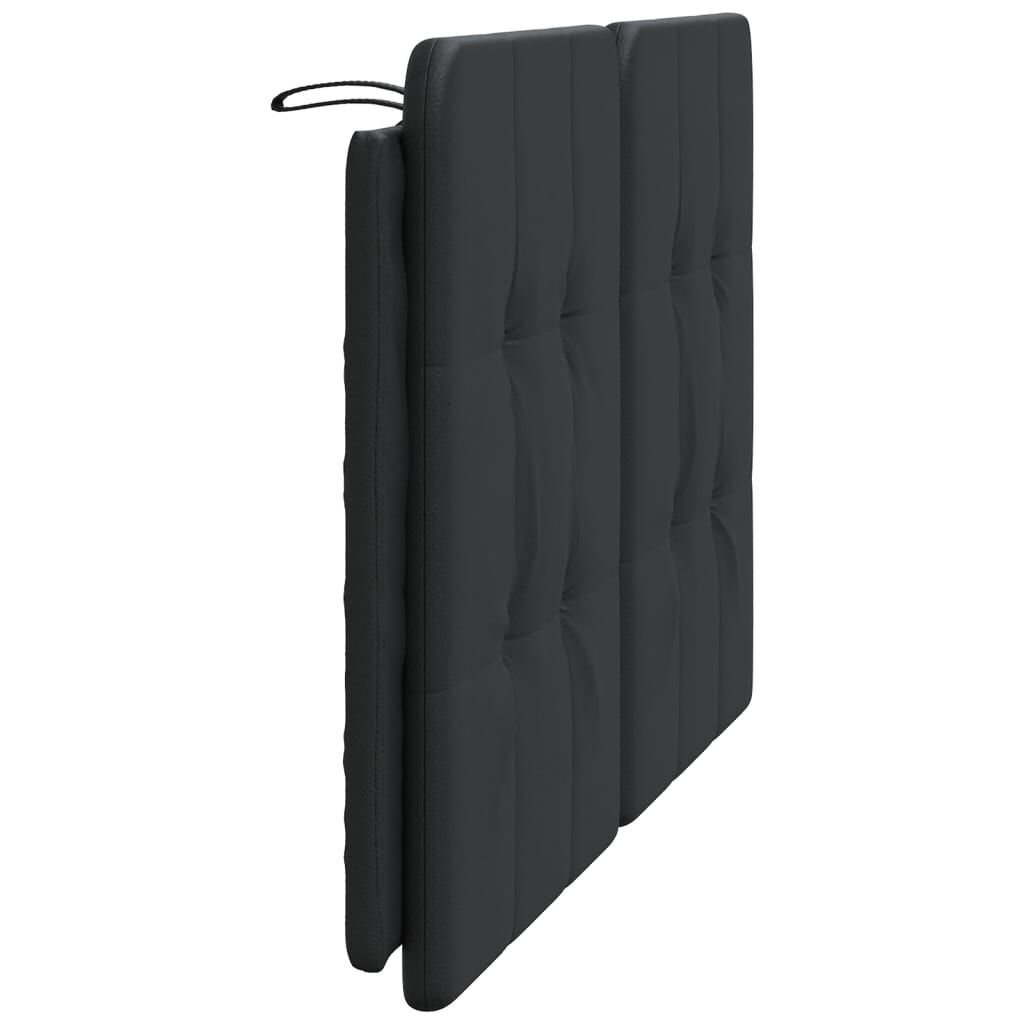 vidaXL Headboard Cushion "Zadar" Black 137 cm Double Faux Leather