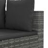 vidaXL 8 Piece Garden Sofa Set with Cushions Grey Poly Rattan