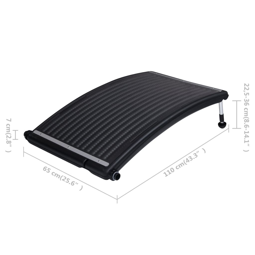 vidaXL Curved Pool Solar Heating Panels 2 pcs 110x65 cm