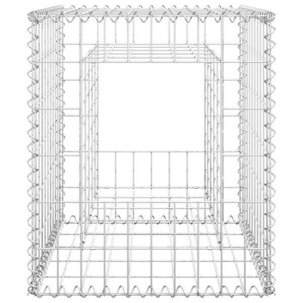 vidaXL Gabion Basket Posts 2 pcs 50x50x60 cm Iron