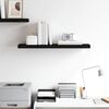 vidaXL Floating Wall Shelf Black 80x23.5x3.8 cm MDF