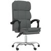 vidaXL Reclining Office Chair Dark Grey Fabric