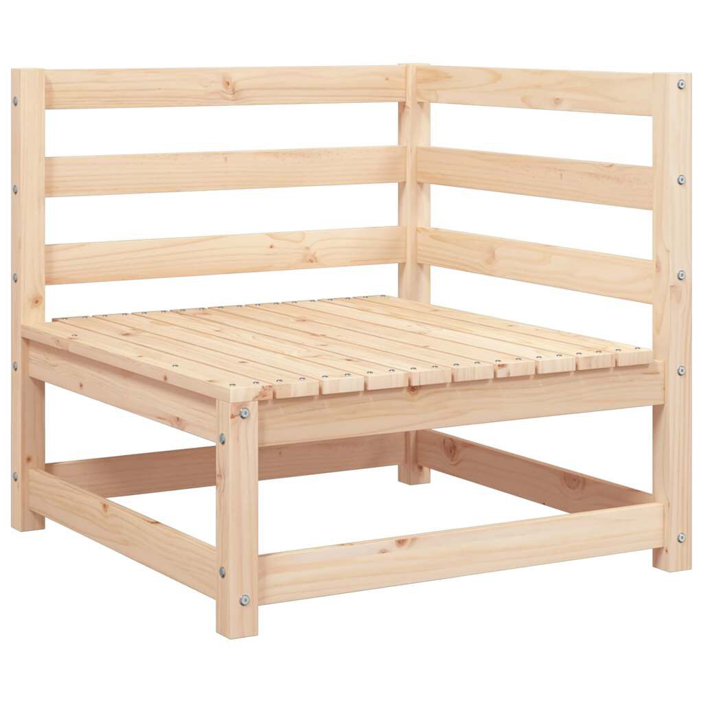 vidaXL Garden Sofas Corner 2 pcs 70x70x67 cm Solid Wood Pine