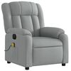 vidaXL Electric Massage Recliner Chair Light Grey Fabric