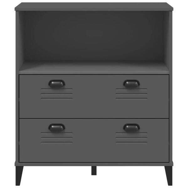 vidaXL Bookcase VIKEN Anthracite Grey 80x40x90 cm Engineered Wood